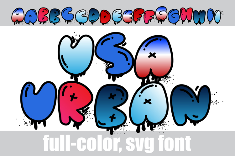 USA Urban Art Color Font