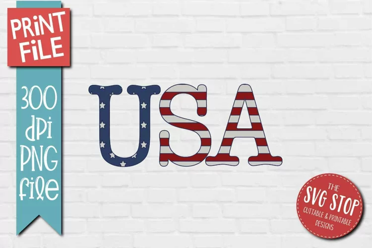 USA American Flag Sublimation | Patriotic T-shirt PNG