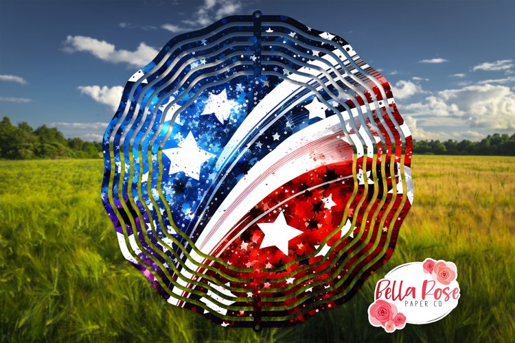 USA Fireworks | Americana | 10" Sublimation Wind Spinner