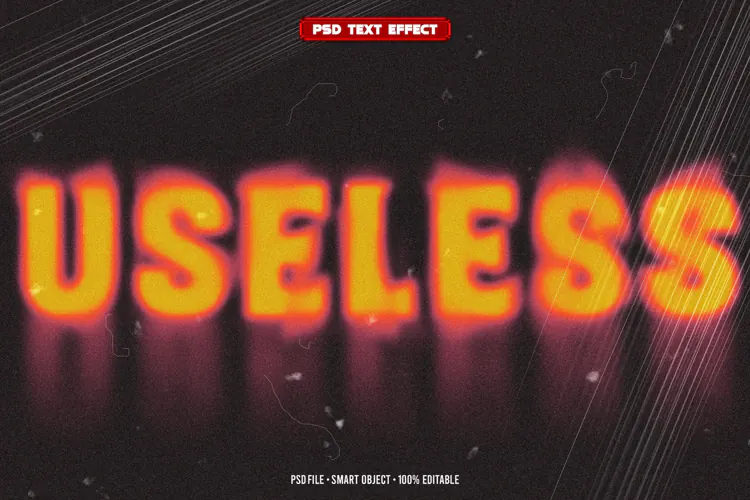 Useless melt editable text effect