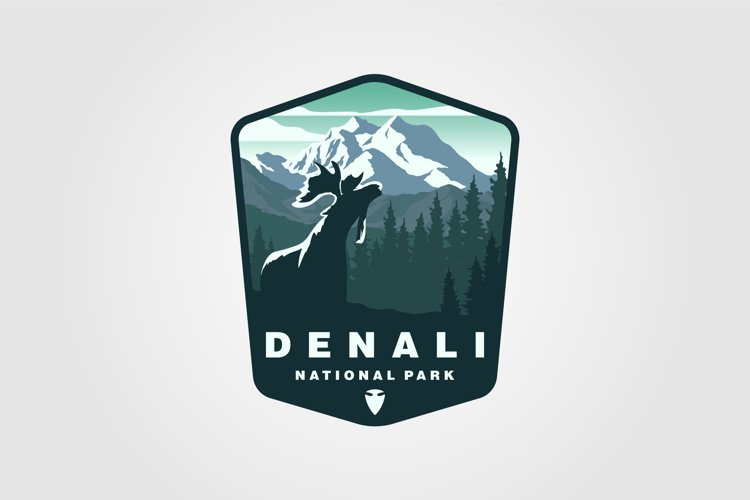 thumbnail image 2 of Denali National Park Alaska Iron-On Patch – Dye Sublimated Nature Badge, USA Made 2 of 3