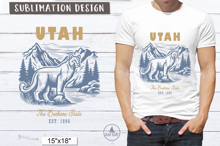 Utah PNG | Vintage United States Sublimation