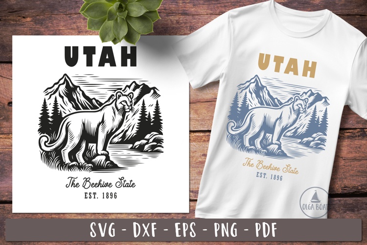 Utah svg Vintage United states design