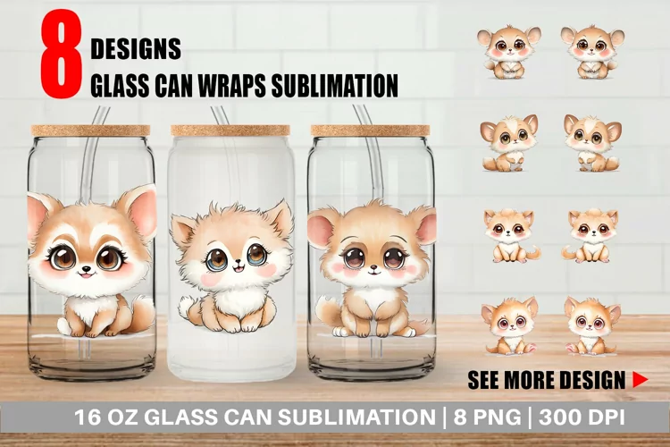 ute Animal Farm Glass Can Wraps