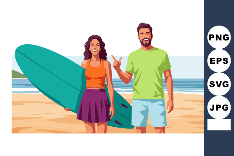  Surfboard Clipart Image 5