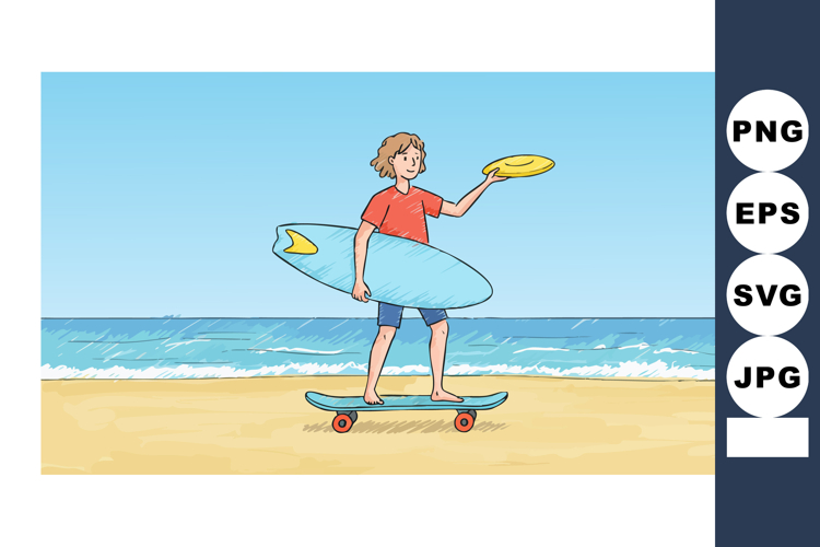  Skateboard Clipart