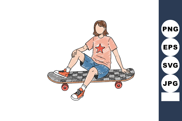  Skateboard Clipart Image 2