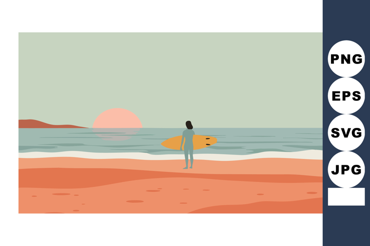  Surfer Clipart Image 5