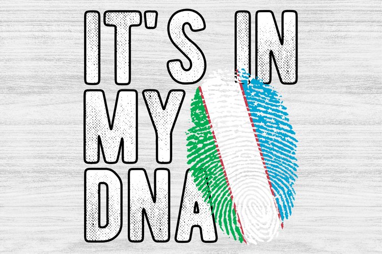 It's in my DNA Uzbekistan Flag Fingerprint PNG Sublimation example image 1