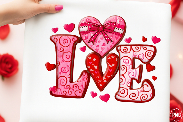 Preppy Coquette Valentines Day Love Png