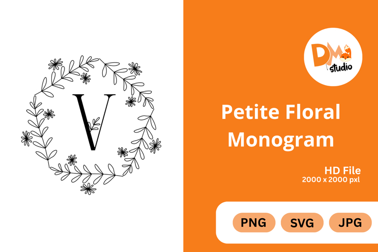 Petite Floral Monogram