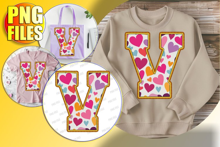 V Doodle Letter Valentine Loving Sweet Design!