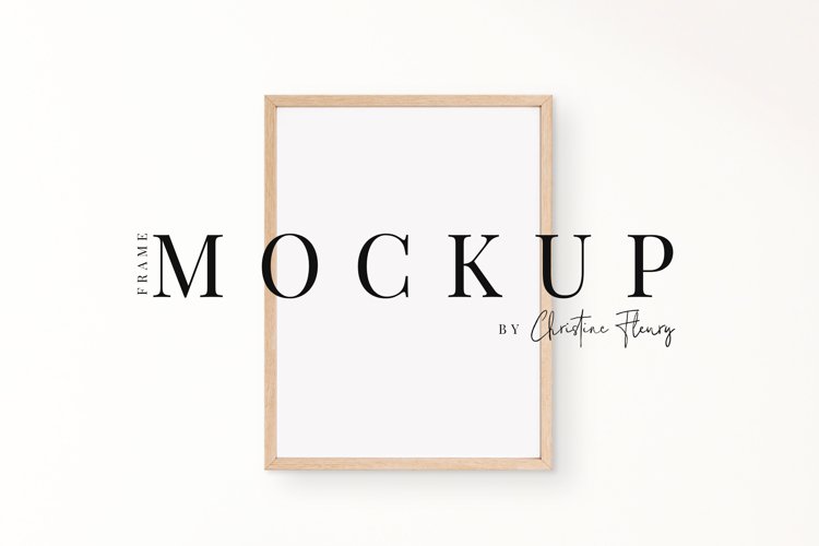 Neutral Wood Frame Mockup, Boho Frame Mockup