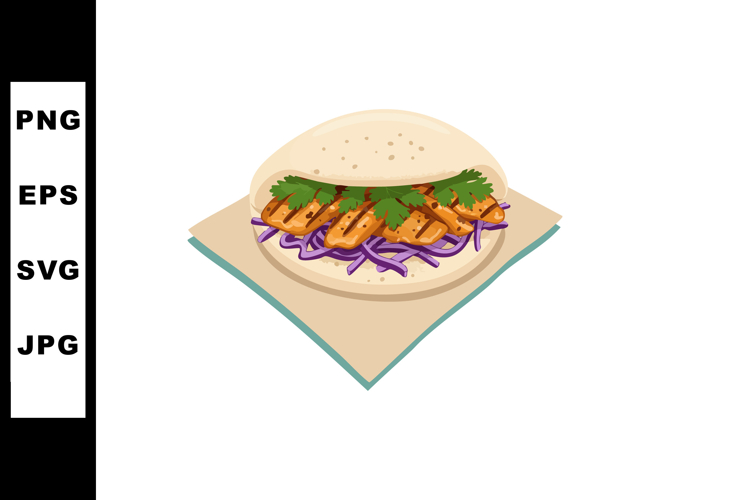 Grilled Chicken Sandwich Clipart