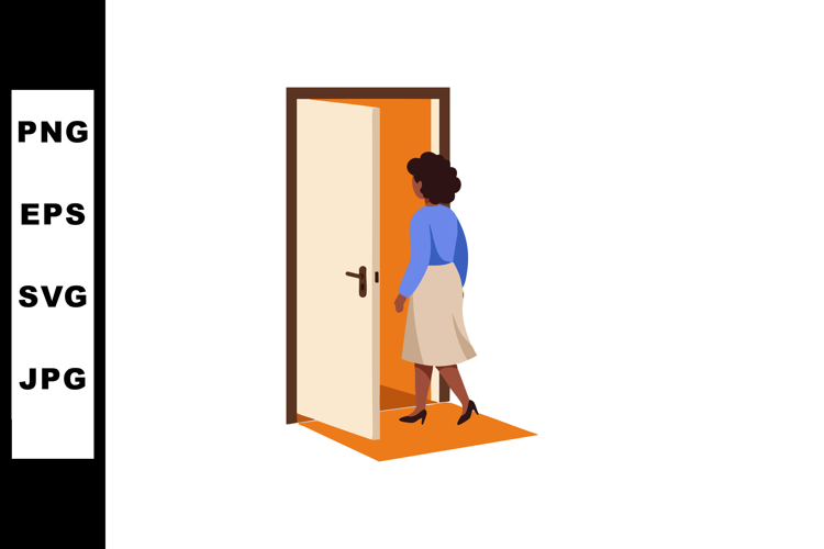 Woman Walking Silhouette Image 8