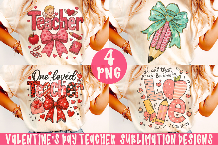 Teacher Valentines Day PNG, Teacher Gift PNG, Love Teacher