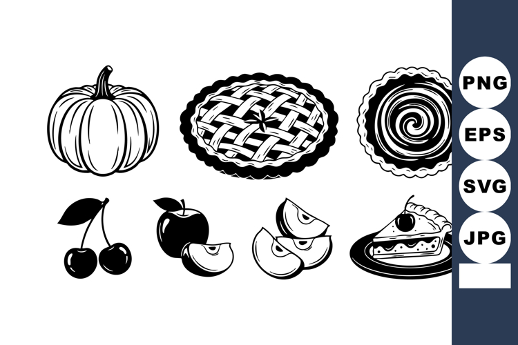 Apple Clipart Black and White Image 13