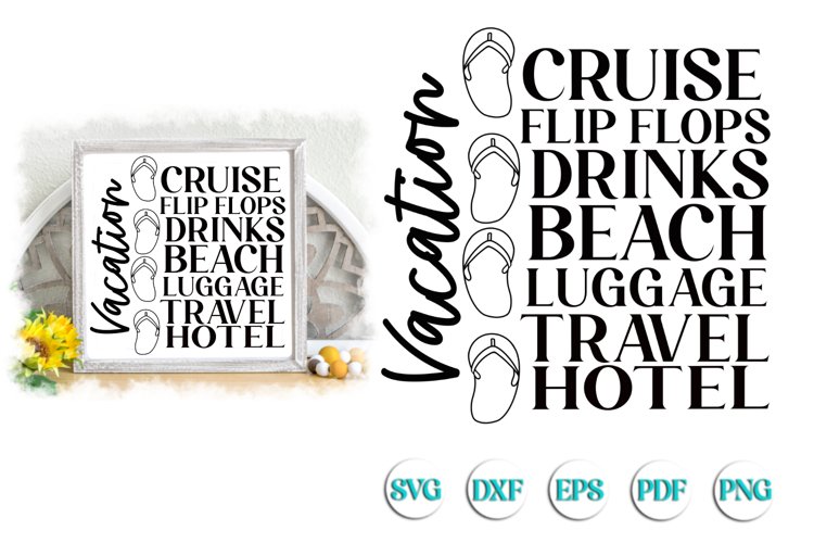 Vacation Subway Art SVG example image 1