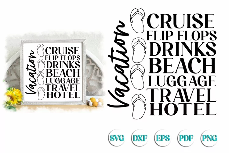Vacation Subway Art SVG