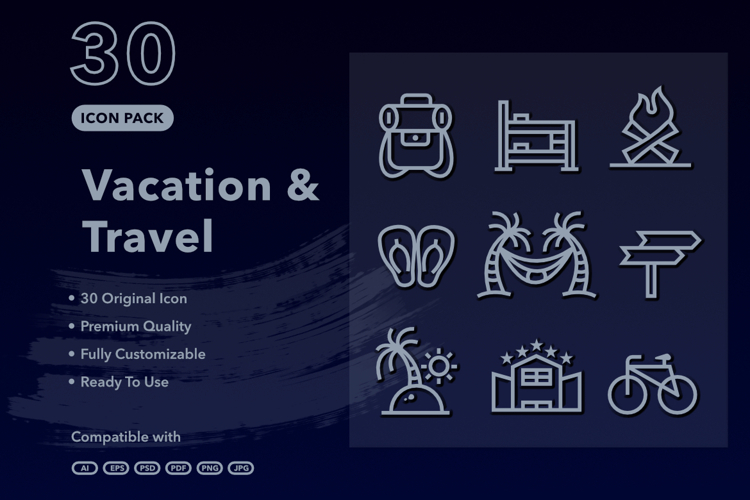 Vacation & Travel Icon Pack Vol.2