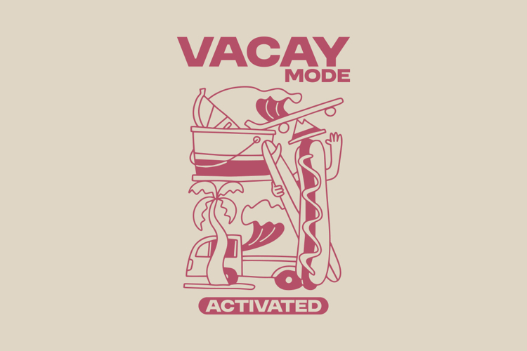 Vacay Mode Activated Summer Paradise Beach T shirt Design