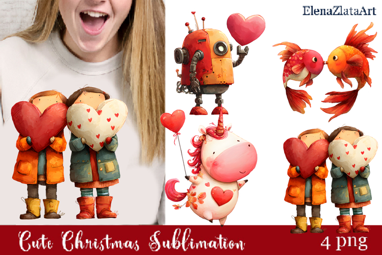 Heartfelt Moments Clipart, Happy Little Hearts