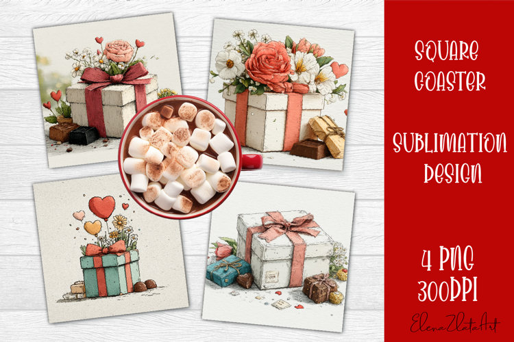 Valentines Day square coasters |love funny sublimation