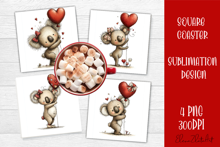 Valentines Day square coasters |love funny sublimation