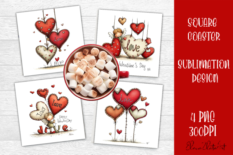 Valentines Day square coasters |love funny sublimation