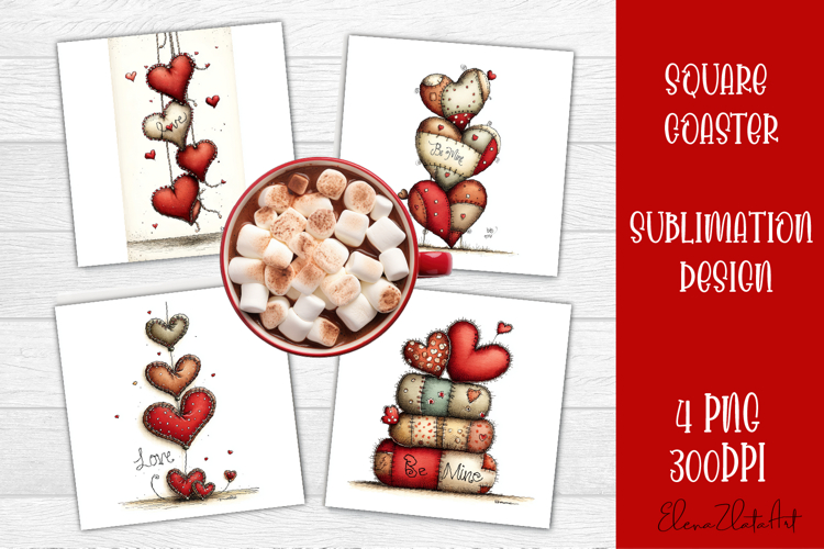 Valentines Day square coasters |love funny sublimation
