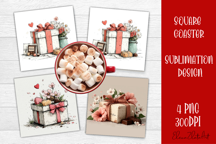 Valentines Day square coasters |love funny sublimation