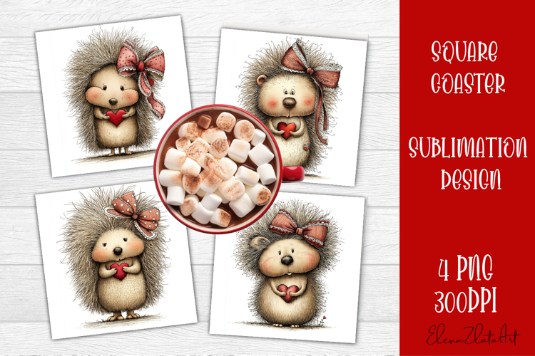 Valentines Day square coasters |love funny sublimation