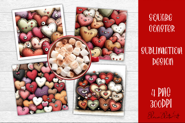 Valentines Day square coasters |love funny sublimation