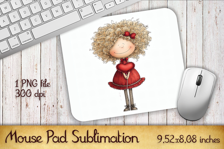 Valentines Day Mouse Pad | Heart Balloons Mousepad