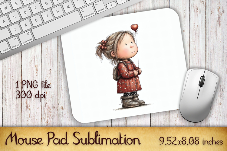 Valentines Day Mouse Pad | Heart Balloons Mousepad