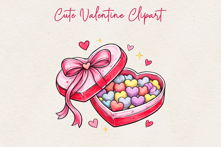 Valentine Clipart PNG | Cute Love Illustration | Romantic