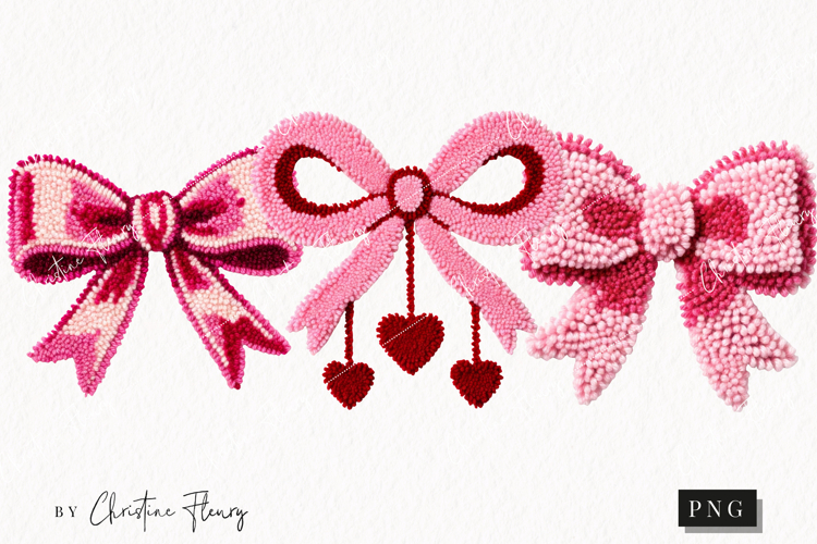 Faux Latch Hook Valentine Clipart | Valentines Day PNG