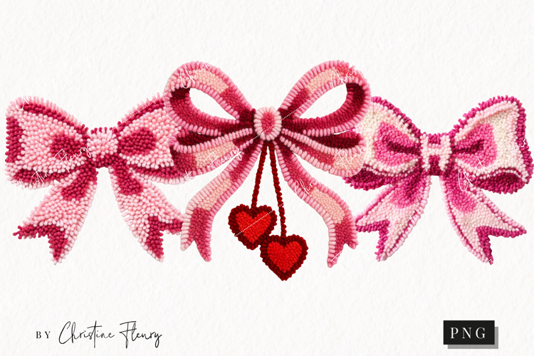 Faux Latch Hook Valentine Clipart | Valentines Day PNG
