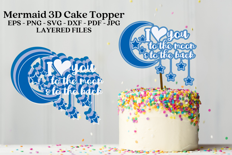 Valentine Cake Topper SVG 3D Laser Cut Files