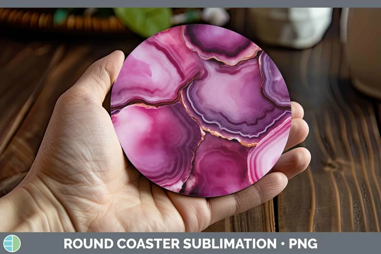 Valentine Agate Round Coaster Sublimation Coaster Designs