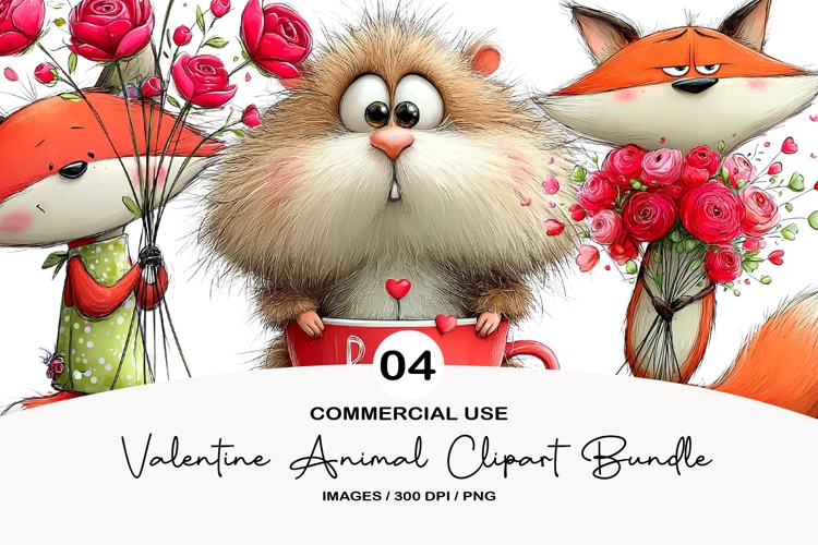 valentine animal clipart Png