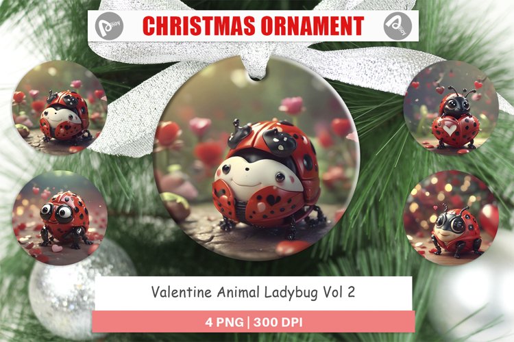 Christmas Ornaments Valentine Animal Ladybug