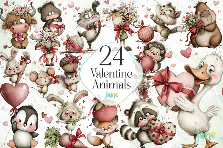 Valentine Animals Sublimation Bundle