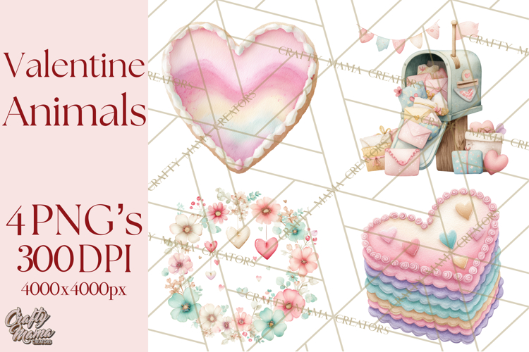 Valentine Animal Clipart PNG, Cute Teddy Bear Bunny Png