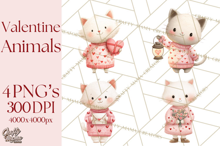 Valentine Animal Clipart PNG, Cute Teddy Bear Bunny Png