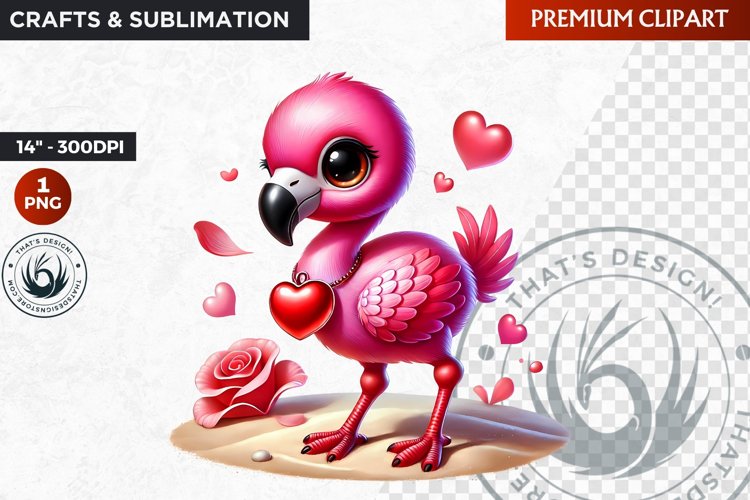 Cute Flamingo Clipart Image 11