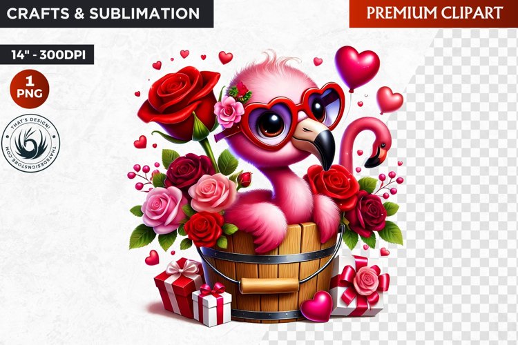 Cute Flamingo Clipart Image 9
