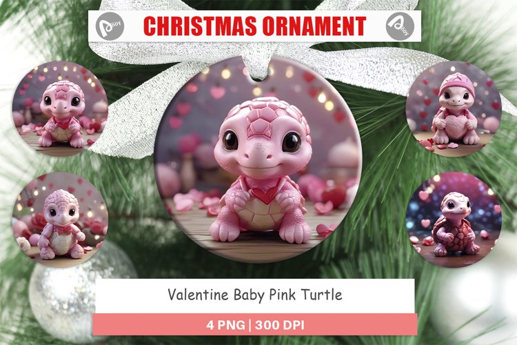 Christmas Ornaments Valentine Baby Turtle