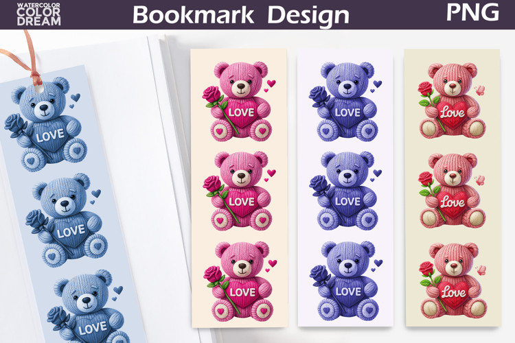 Valentine Bear Bookmarks | Love Heart Bookmark