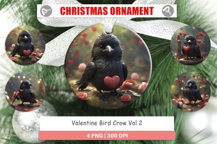 Christmas Ornaments Valentine Bird Crow